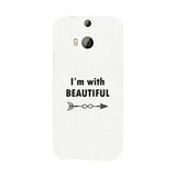I'm With Beautiful-Left White Phone Case