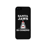Santa Jaws Is Coming Black Phone Case