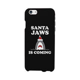 Santa Jaws Is Coming Black Phone Case