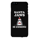 Santa Jaws Is Coming Black Phone Case