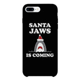 Santa Jaws Is Coming Black Phone Case