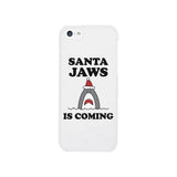 Santa Jaws Is Coming White Phone Case