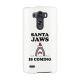 Santa Jaws Is Coming White Phone Case