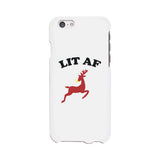 Lit Af White Phone Case
