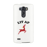 Lit Af White Phone Case