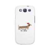 Dachshund Through The Snow White Phone Case