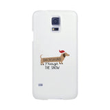 Dachshund Through The Snow White Phone Case