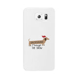 Dachshund Through The Snow White Phone Case