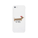 Dachshund Through The Snow White Phone Case
