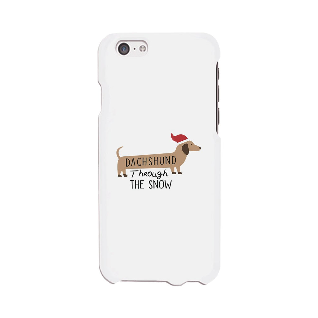 Dachshund Through The Snow White Phone Case