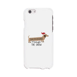 Dachshund Through The Snow White Phone Case