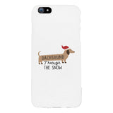 Dachshund Through The Snow White Phone Case