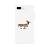 Dachshund Through The Snow White Phone Case