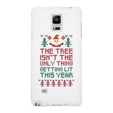The Tree Is Not The Only Thing Getting Lit This Year White Phone Case