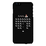 Pixel Game Santa And Rudolph Black Phone Case