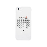 Pixel Game Santa And Rudolph White Phone Case