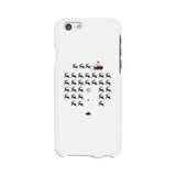 Pixel Game Santa And Rudolph White Phone Case