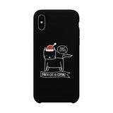 Meowy Catmas Santa Cat Is Coming Black Phone Case