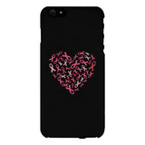 Pink Ribbon Heart Black Phone Case
