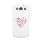 Pink Ribbon Heart White Phone Case