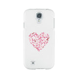 Pink Ribbon Heart White Phone Case