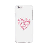 Pink Ribbon Heart White Phone Case