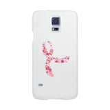 Pink Floral Ribbon White Phone Case