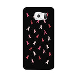 Breast Cancer Ribbon Pattern Black Phone Case