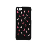 Breast Cancer Ribbon Pattern Black Phone Case