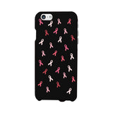 Breast Cancer Ribbon Pattern Black Phone Case