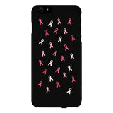 Breast Cancer Ribbon Pattern Black Phone Case