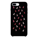 Breast Cancer Ribbon Pattern Black Phone Case