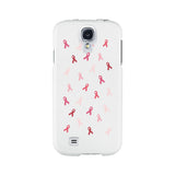 Breast Cancer Ribbon Pattern White Phone Case