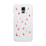 Breast Cancer Ribbon Pattern White Phone Case