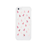 Breast Cancer Ribbon Pattern White Phone Case