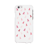 Breast Cancer Ribbon Pattern White Phone Case