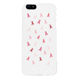 Breast Cancer Ribbon Pattern White Phone Case