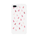 Breast Cancer Ribbon Pattern White Phone Case