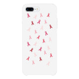 Breast Cancer Ribbon Pattern White Phone Case
