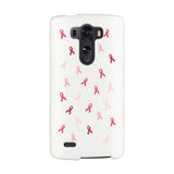 Breast Cancer Ribbon Pattern White Phone Case