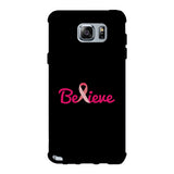 Believe Breast Cancer Awareness Black Phone Case