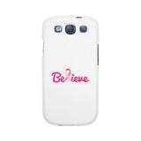 Believe Breast Cancer Awareness White Phone Case