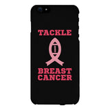 Tackle Breast Cancer Football Black Phone Case