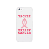 Tackle Breast Cancer Football White Phone Case