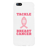 Tackle Breast Cancer Football White Phone Case