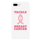 Tackle Breast Cancer Football White Phone Case