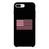 Breast Cancer Awareness Pink Flag Black Phone Case