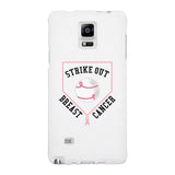 Strike Out Breast Cancer Baseball White Phone Case