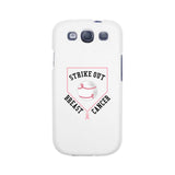 Strike Out Breast Cancer Baseball White Phone Case