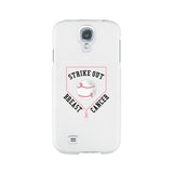 Strike Out Breast Cancer Baseball White Phone Case